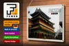 Blechschild Reise 30x20cm Peking China Lama Tempel Produktbild-Vorschau 3