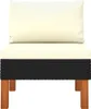 vidaXL Mittelsofa Poly Rattan und Eukalyptus Massivholz -  Produktbild-Vorschau 3