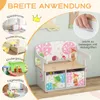 A marketing image showcasing a children's bench with storage, featuring various application scenarios like a playroom, child's room, kindergarten, and daycare. Anteprima dell’immagine prodotto