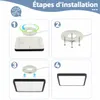 ZMH Plafonnier LED Plat 23CM Lampe de salle de bain Noir Voir les images du produit 6