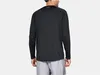 A man wearing a black long-sleeved shirt and grey shorts, viewed from the back. Produktbild-Vorschau