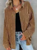 ASKSA Damen Bluse Reverskragen Langarm Cord Herbst Produktbild-Vorschau 2