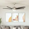 vidaXL Dekorativer Deckenventilator mit Licht 128 cm Braun Produktbild-Vorschau 2