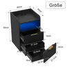 Nachtkastje met 2 lades, 40x40x60 cm, met LED-verlichting, Productafbeelding-voorbeeld 5