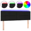 vidaXL LED Kopfteil Schwarz 144x5x78/88 cm Stoff Produktbild-Vorschau 1