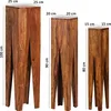 WOHNLING Sheesham Massivholz Blumentisch 3er Set Satztisch Produktbild-Vorschau 2