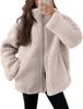 ASKSA Damen Teddy Fleece Jacke Warme Flanell Jacke Dicke Produktbild-Vorschau 1