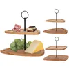 Etagere 2 Ebenen 25x25xH23,5cm Bambus/Metall in 2 Modellen, Produktbild-Vorschau 7