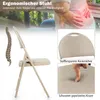 COSTWAY Lot de 4 chaises pliantes, chaises pliantes pouvant Voir les images du produit 5