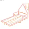 Kinderbett mit Lattenrost, 90x200 cm, Hausbett, Bodenbett, Produktbild-Vorschau 5