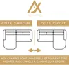 AX LIVING Canapé d'angle petit modele avec fonction sommeil Voir les images du produit 6