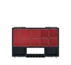 A top-down view of an open black tool organizer with red compartments. Anteprima dell’immagine prodotto