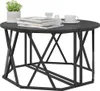 vidaXL Couchtisch Schwarz Eichen-Optik 80 x 80 x 42 cm Produktbild-Vorschau 3