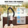 A handrail is shown next to a hot tub, with text overlays indicating its uses. Podgląd zdjęcia produktu