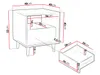 Comodino con cassetto e scaffale PRESIDIO - rovere artisan Anteprima dell’immagine prodotto 3