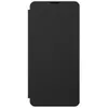 A black folio flip wallet case for a smartphone, shown closed and isolated on a white background. Podgląd zdjęcia produktu