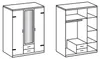 Kleiderschrank Cork Plankeneiche graphit industrial 135 cm Produktbild-Vorschau 4