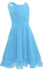 Mädchen Sommer Kleid Gr. 116 Cm Chiffon Ärmellos Partykleid Produktbild-Vorschau 2