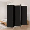 vidaXL 5-tlg. Paravent Schwarz 250x200 cm Stoff Produktbild-Vorschau 2