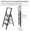 WENKO 3 stufig Alu Design Klapp Tritt Leiter Haushalt Steh Produktbild-Vorschau 4