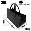BigDean 2 Stück Filztasche groß in Anthrazit für Kaminholz Produktbild-Vorschau 3