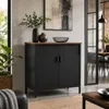 Komoda loft z drzwiczkami czarna 80 cm szafka industrialna Podgląd zdjęcia produktu 12