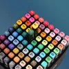 A collection of colorful marker pens arranged in a grid pattern on a dark blue background. Podgląd zdjęcia produktu