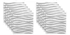 A stack of white decorative wall and ceiling panels with a wave-like pattern. Podgląd zdjęcia produktu