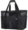 Strandtasche XXL Damen Badetasche Wasserdicht Mesh Beach Produktbild-Vorschau 1