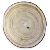 A top-down view of a round wooden slice used as a decorative tray. Náhľad obrázku produktu