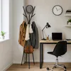 Relaxdays garderobekast met opbergruimte, donkerbruin-zwart Productafbeelding-voorbeeld 3