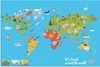 MuchoWow® Poster Weltkarte Kinder - Modern - Symbole 90x60 Produktbild-Vorschau 1