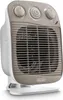A white and gray Delonghi fan heater is shown against a white background. Voir les images du produit
