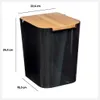 Mülleimer mit bambusdeckel 5l "naturéo" schwarz - 5 cinque Anteprima dell’immagine prodotto 5
