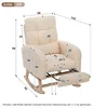 A diagram showing the dimensions of a rocking chair. Voir les images du produit