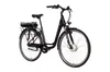 A black electric bicycle is shown against a white background. Produktbild-Vorschau