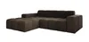 Sofa ohne Schlaffuktion, Ecksofa L-Form Veloursstoff, Links Produktbild-Vorschau 6