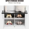 A shoe rack with shoes on display, with text overlay describing the product. Podgląd zdjęcia produktu