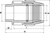 PLASSON Anschlussverschraubung 7020, 5/4", 40 mm, 1 Stk. Produktbild-Vorschau 2