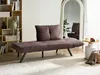 BELIANI Chaiselongue Braun Stoff Rechtsseitig mit Produktbild-Vorschau 4