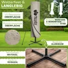 tillvex Hliníkový slunečník s výkyvnou hlavou, barva taupe, Náhled obrázku produktu 8