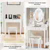 GOPLUS Schminktisch mit LED-Leuchten, Frisiertisch mit Produktbild-Vorschau 2