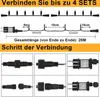 Instructions for connecting light strings. Voir les images du produit