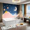Letto a terra INONEFT, 90x200 cm, per bambini, con sponde Anteprima dell’immagine prodotto 4