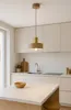 A modern kitchen with a pendant light hanging over an island. Produktbild-Vorschau
