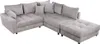 riess-ambiente Ecksofa KENT 220cm hellgrau Cord Couch Produktbild-Vorschau 15