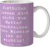 Mr. & Mrs. Panda Kaffeebecher Spruch Postbote Held - Produktbild-Vorschau 1