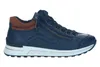 A single blue sneaker with brown accents and a white sole is shown against a white background. Produktbild-Vorschau