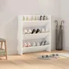 vidaXL Wand-Schuhschrank Weiß 80x18x90 cm Holzwerkstoff Produktbild-Vorschau 3
