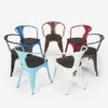 chaises métal bois style industriel pour bar cuisine steel Voir les images du produit 5